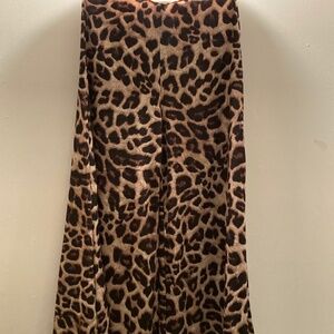 Leopard print wide leg fashion pants sz L US8/10